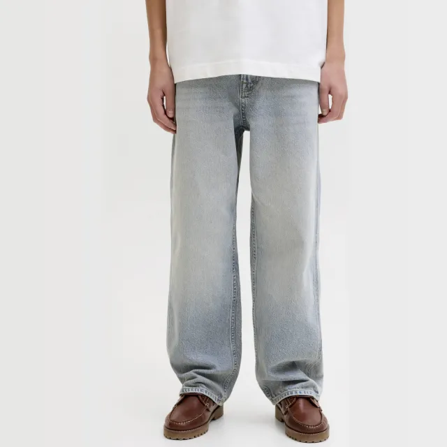 Jack & Jones JUNIOR baggy jeans met borduursels - blue denim