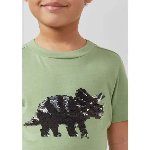 s.Oliver T-shirt lichtgroen met pailletten, foto 5