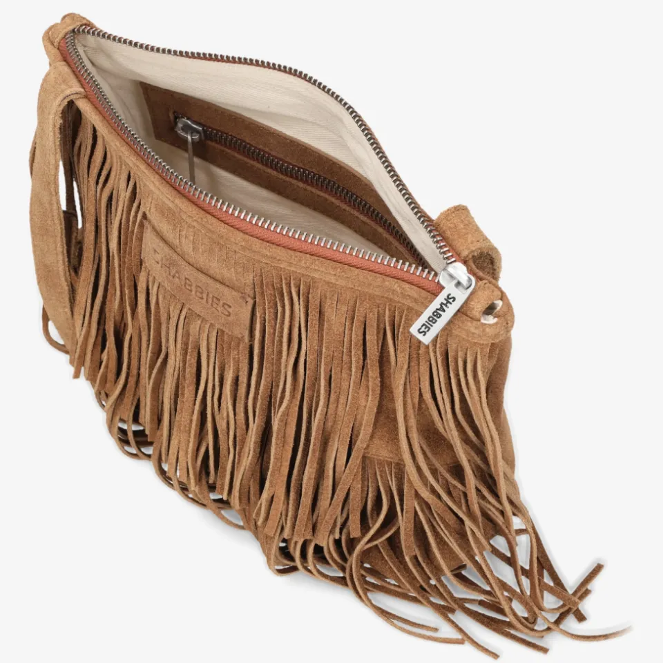 Shabbies Amsterdam Festival Fringe crossbody tas cognac, foto 2