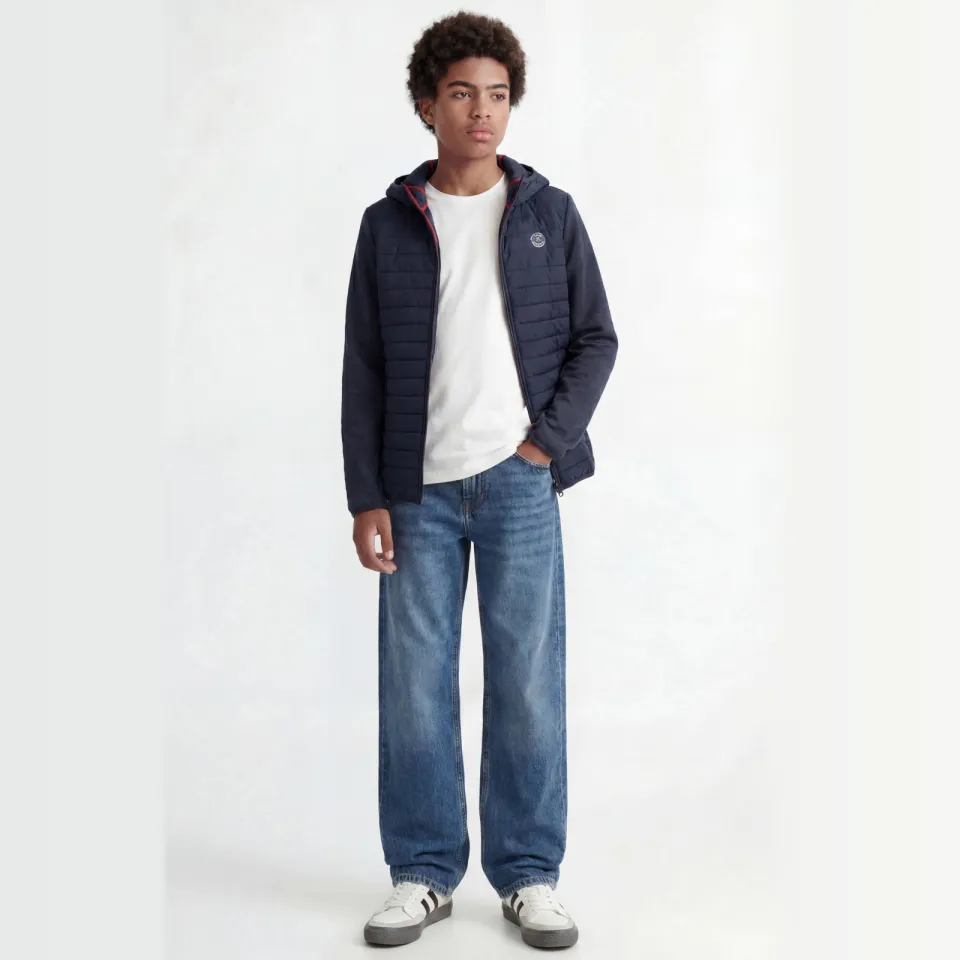 Jack & Jones JJEMULTI gewatteerde tussenjas donkerblauw navy blazer-set-in sleeves, foto 4