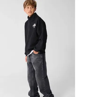 Shoeby sweater met backprint - zwart/wit/blauw, foto 3