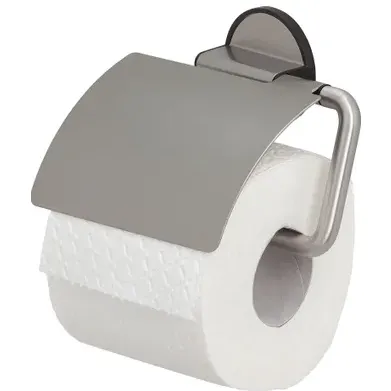 Tiger Tune Toiletrolhouder Met Klep Rvs Geborsteld / Zwart
