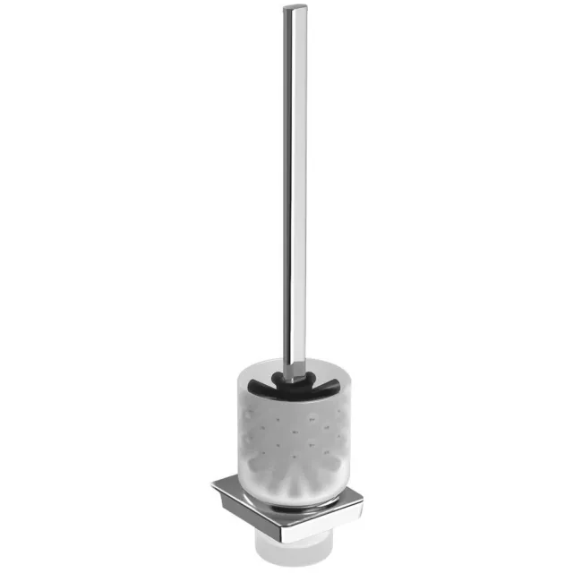Sapho Toiletborstelhouder Sapho Zen Chrom Hangend 8.3x41.1 cm Chroom / Melkglas