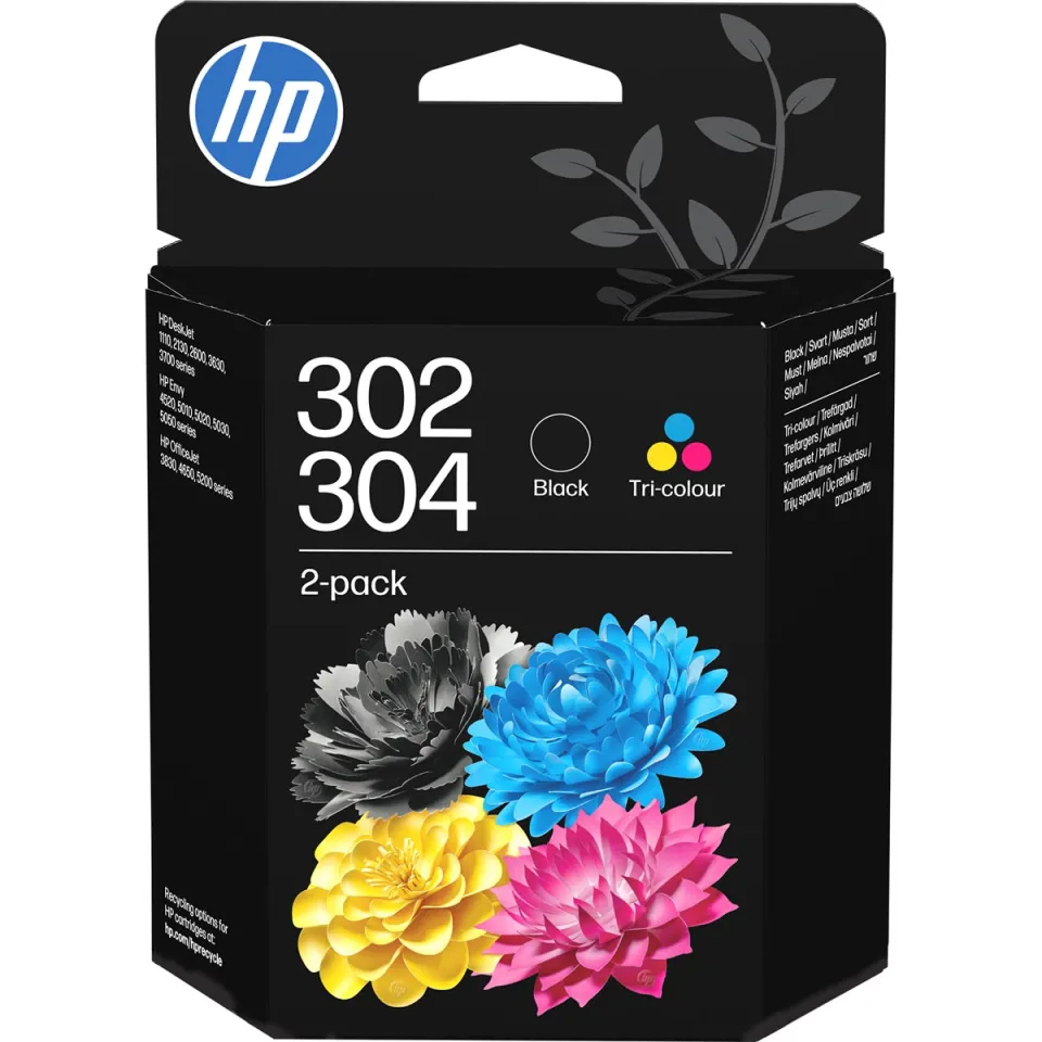 HP 302/304 inktcartridges combipack zwart