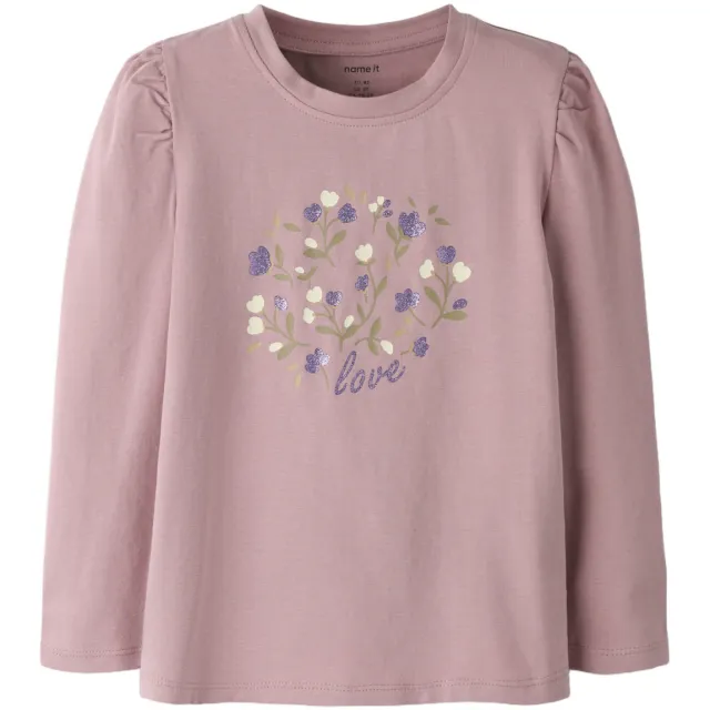 NAME IT MINI longsleeve met print lila
