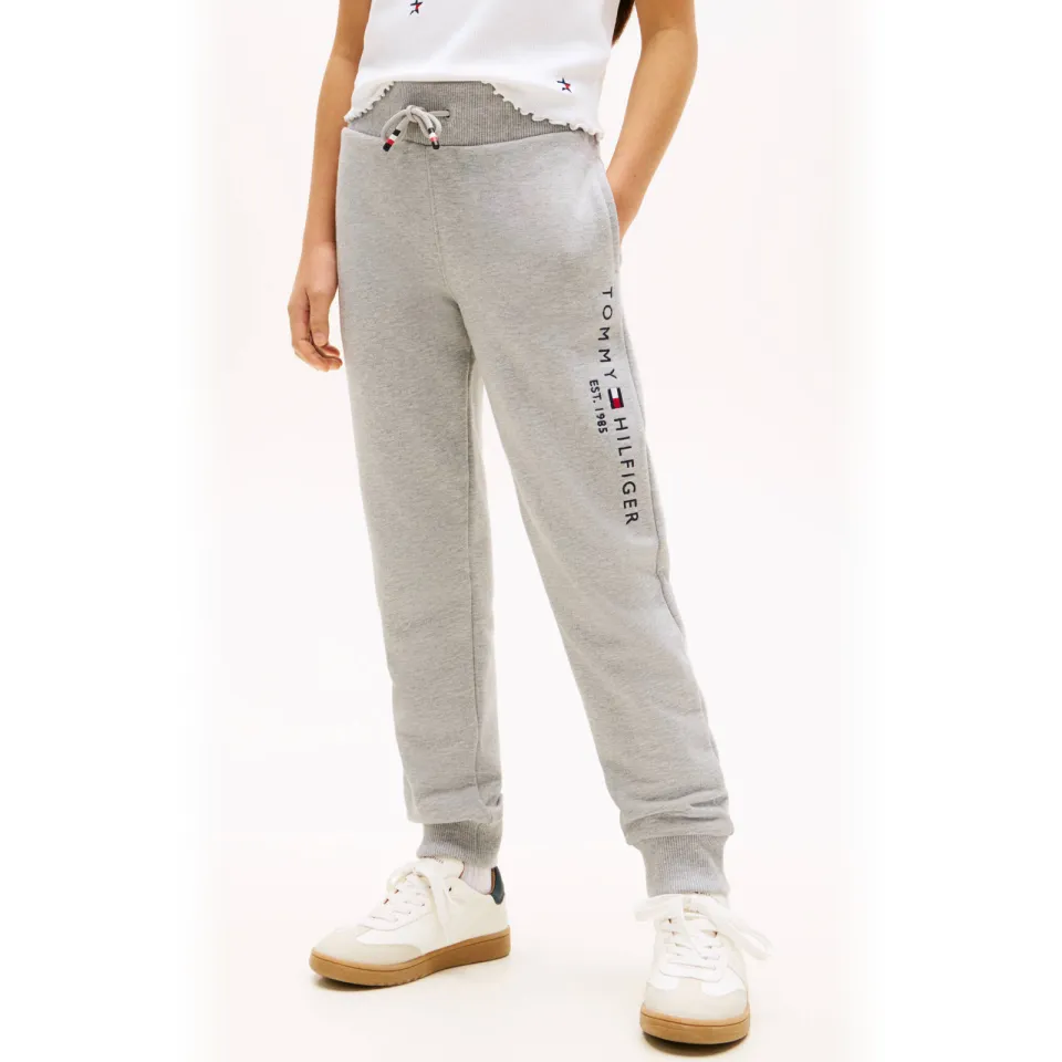 Tommy Hilfiger joggingbroek lichtgrijs melange, foto 7