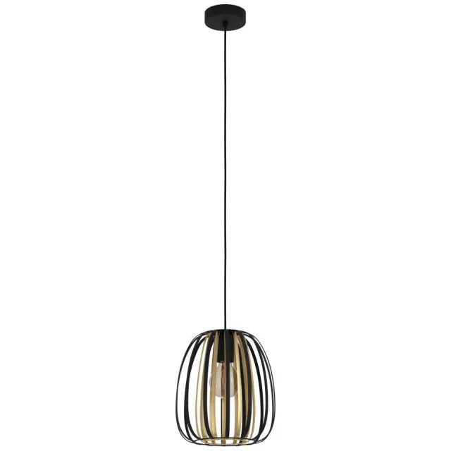 EGLO Encinitos Hanglamp - E27 - Ø 25,5cm - Staal - Zwart|Goud Zwart;Goud;