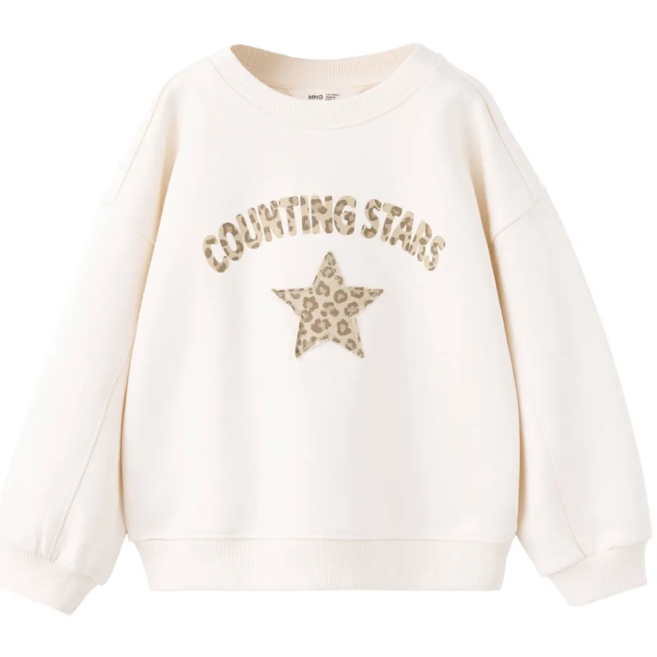 Mango Kids sweater met patches en tekst - wit, foto 2
