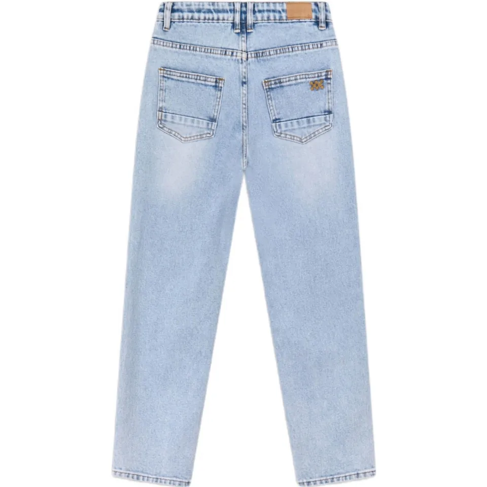 Shoeby relaxed waist tapered jeans light blue denim bleched, foto 2