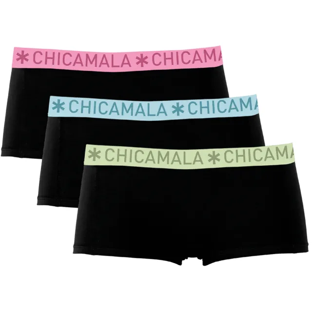 Muchachomalo Meisjes 3-pack Boxershorts Zwart