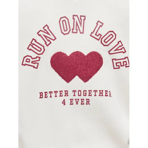 KIDS ONLY GIRL rechtvallende sweater met print - ecru, foto 3