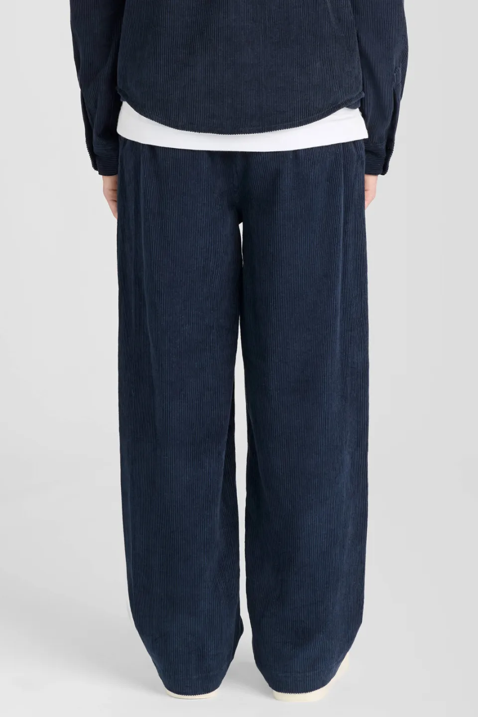 Lyle & Scott corduroy casual broek donkerblauw, foto 4