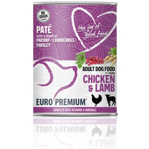 Euro Premium Paté Adult hondenvoer nat kip & lam