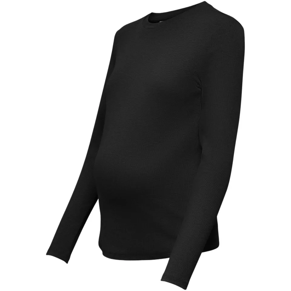 Only gebreide zwangerschaps longsleeve zwart