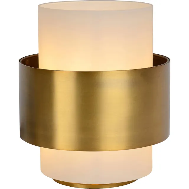 Lucide FIRMIN - Tafellamp - Ø20 cm - 1xE27 - Mat Goud / Messing