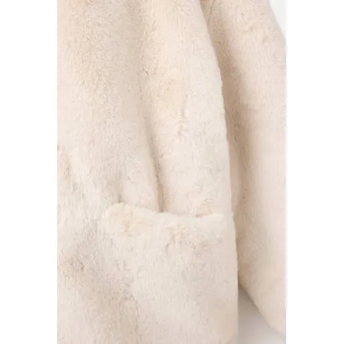 Mango imitatiebont winterjas met capuchon beige, foto 5