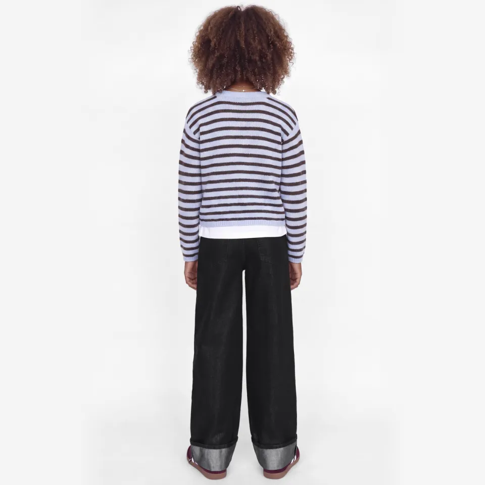JJXX GIRL JXTOKYO wide leg jeans met glitters - zwart, foto 5