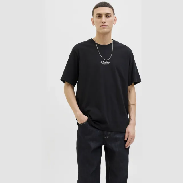 Jack & Jones ESSENTIALS relaxed T-shirt zwart