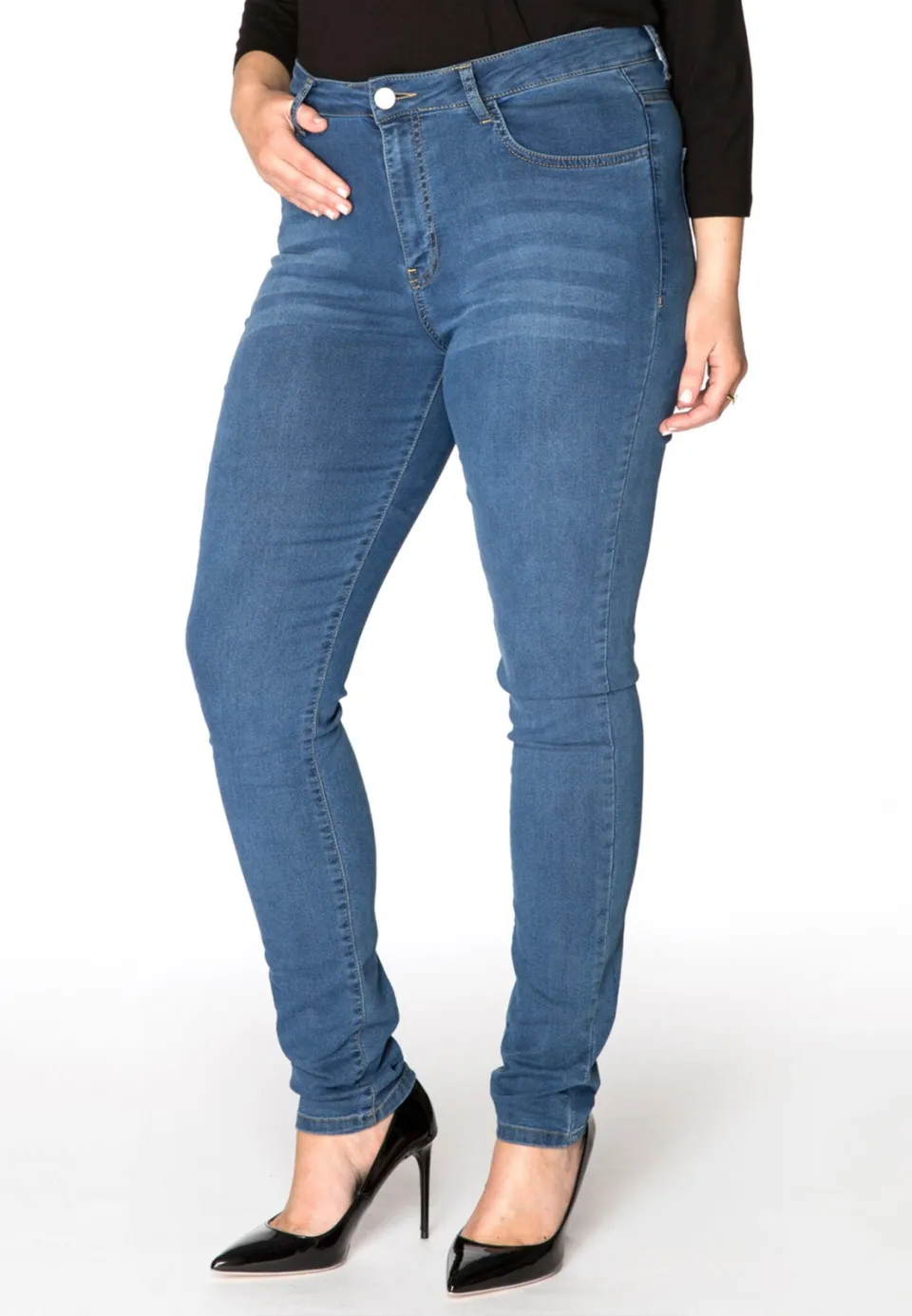 Yoek high waist shaping skinny jeans light denim, foto 5