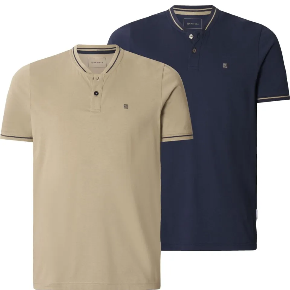 Babista regular fit polo +FIT Collectie Plus Size (set van 2) beige/donkerblauw, foto 2