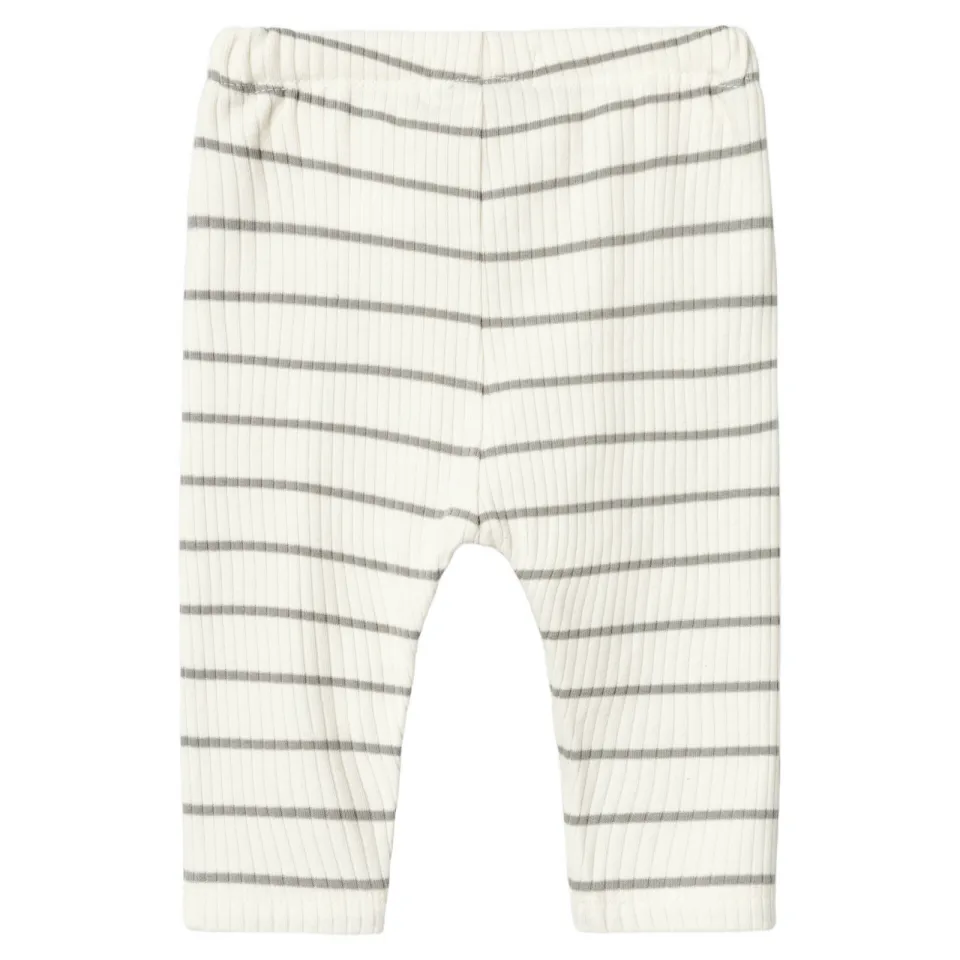 Lil' Atelier gestreepte broek NBMKAIL offwhite/grijs, foto 3
