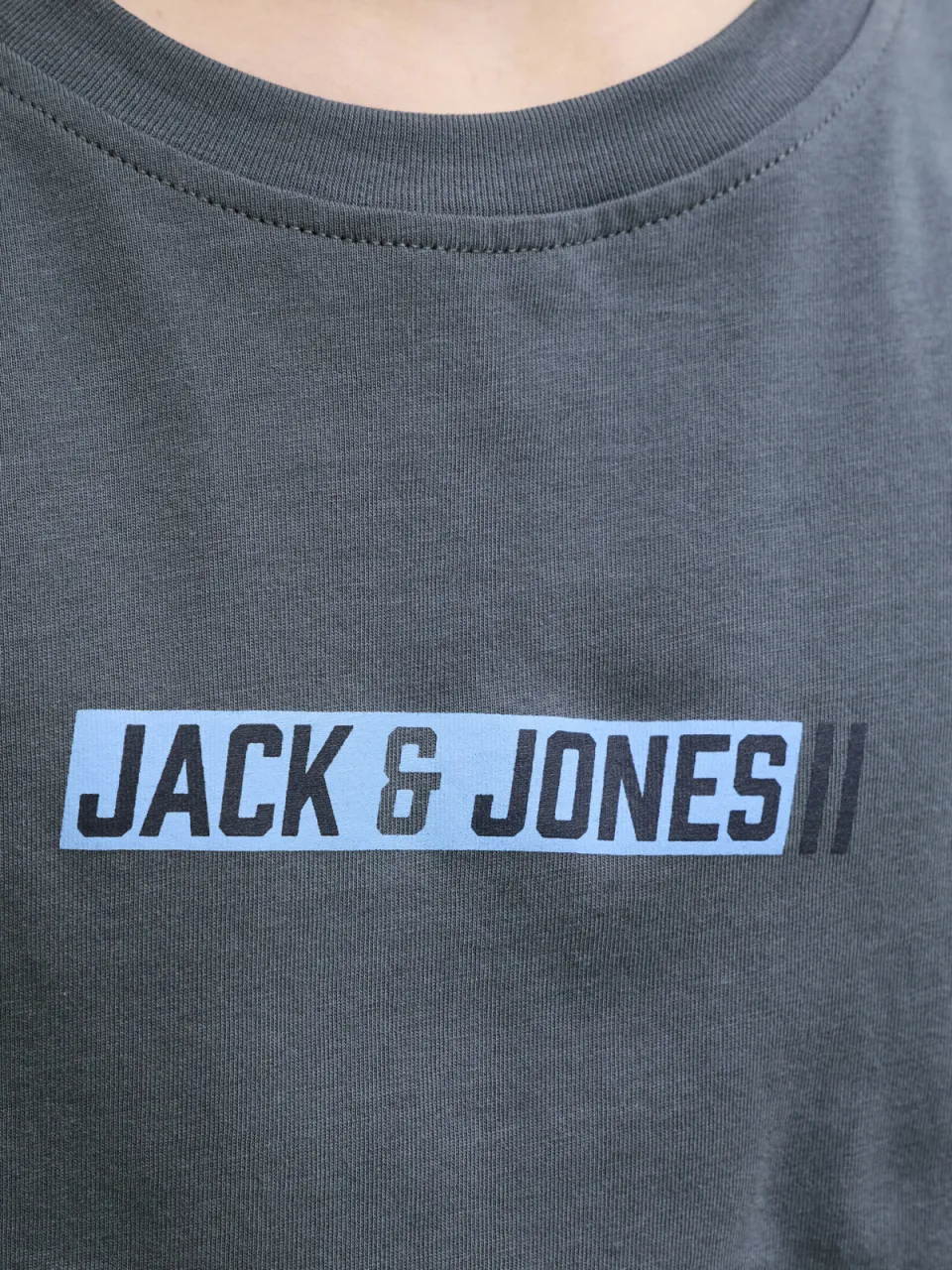 Jack & Jones rechtvallend T-shirt met logo grijsblauw, foto 6