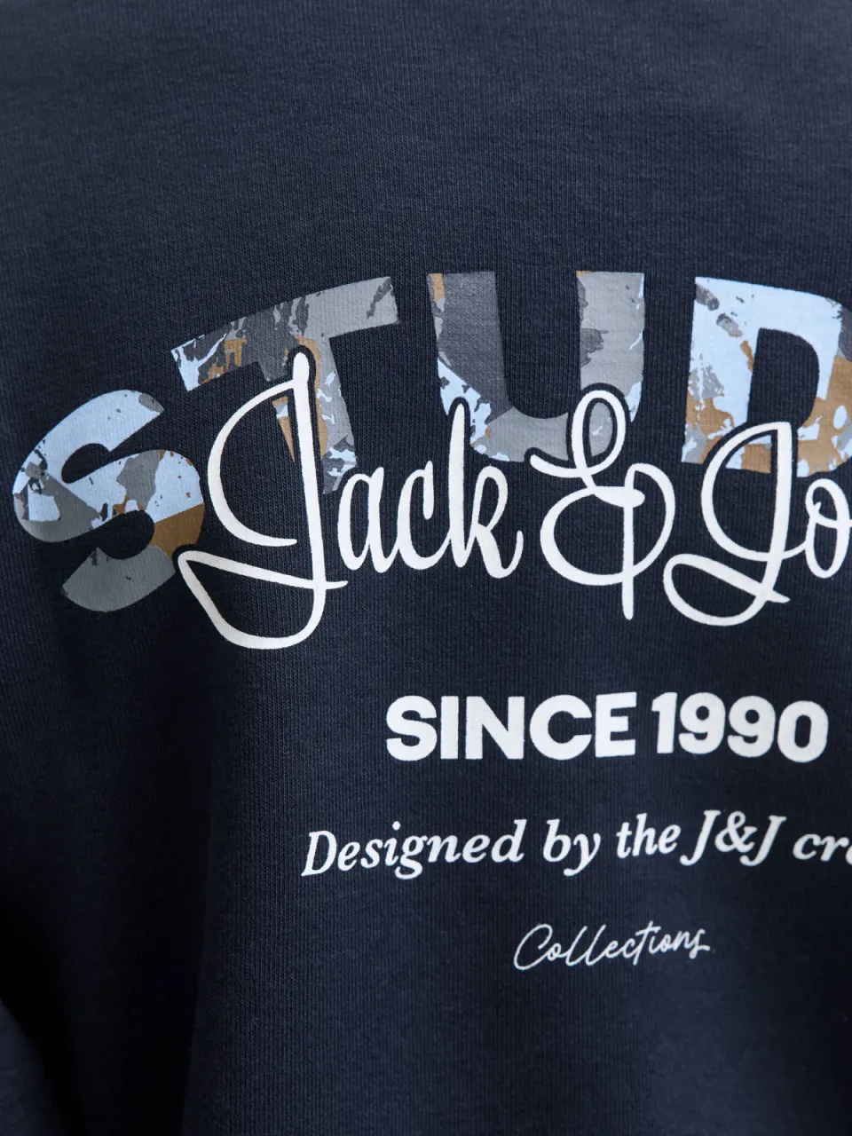 Jack & Jones JUNIOR sweater met backprint donkerblauw, foto 6