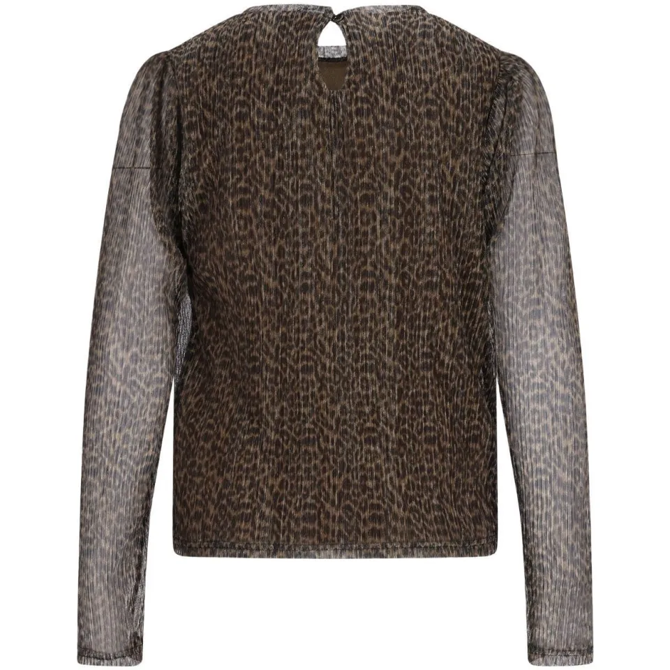 Like Flo Young getailleerde longsleeve panterprint bruin, foto 4