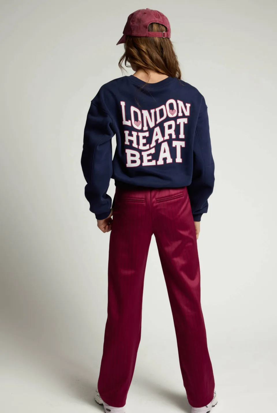 LOOXS 10sixteen sweatpant met krijtstreep donkerrood, foto 5