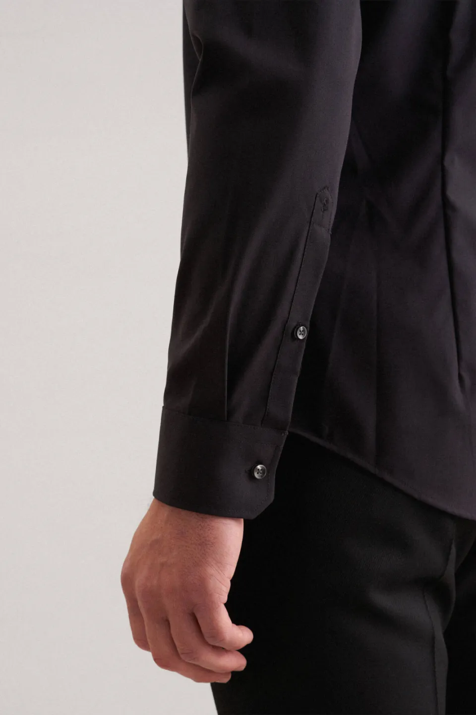 Seidensticker slim fit overhemd zwart, foto 6