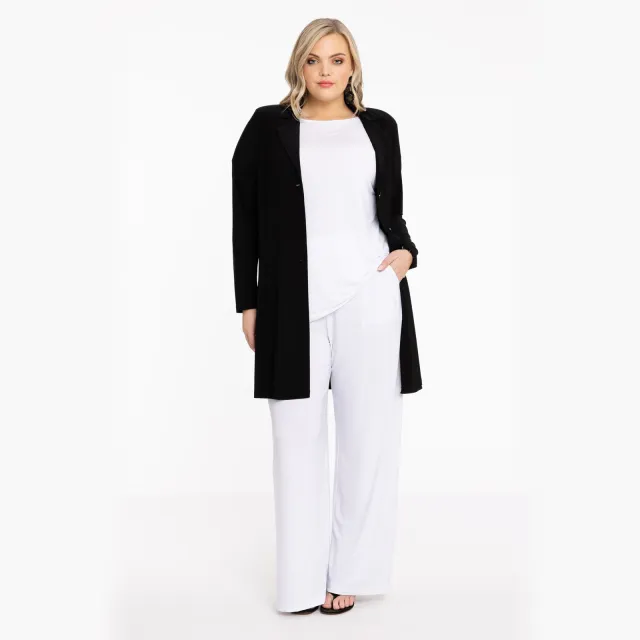 Yoek extra wijde broek wit
