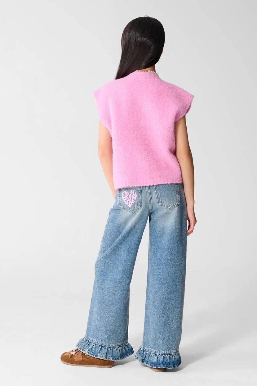Shoeby tweed gilet met wol - roze, foto 5