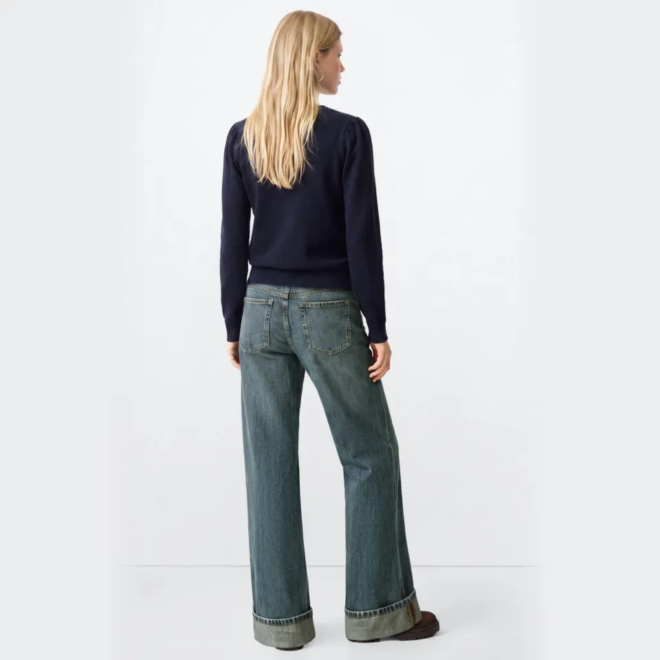 Mango TEEN gebreide trui - donkerblauw, foto 4