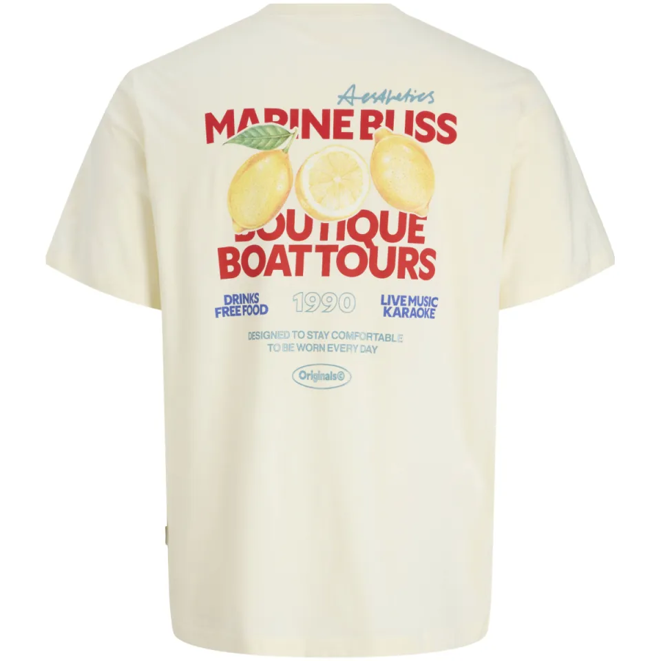 Jack & Jones relaxed fit T-shirt ecru, foto 3