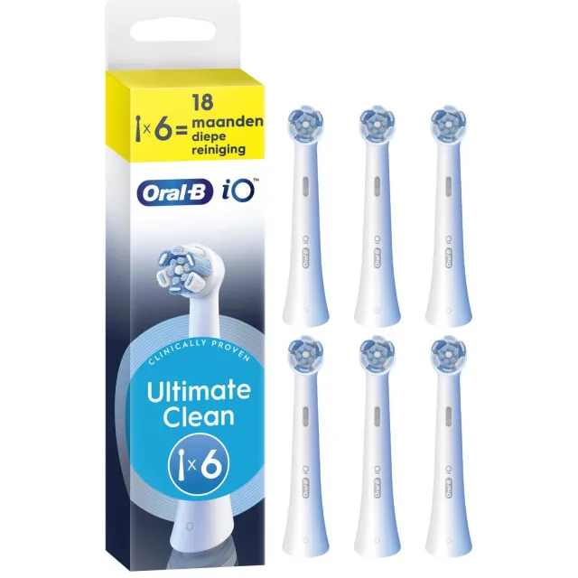 Oral-B iO Ultimate Clean opzetborstels - wit - 6 stuks