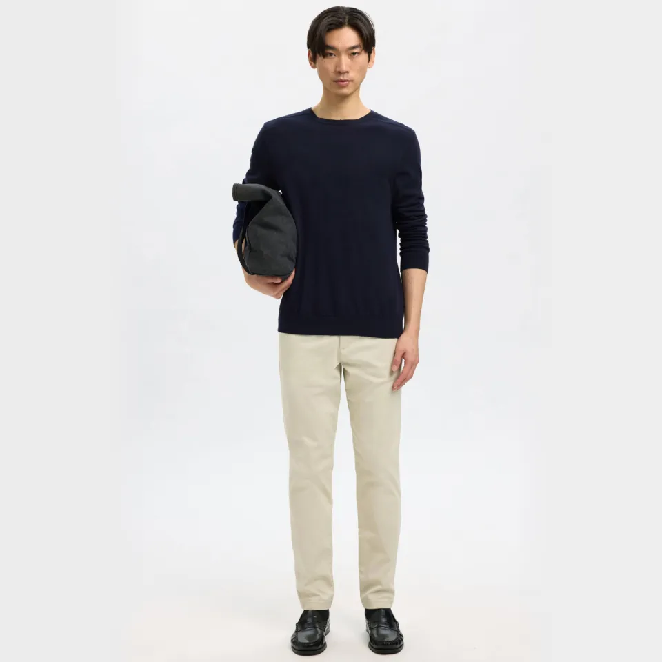 Selected pullover fijn gebreid donkerblauw navy blazer, foto 3
