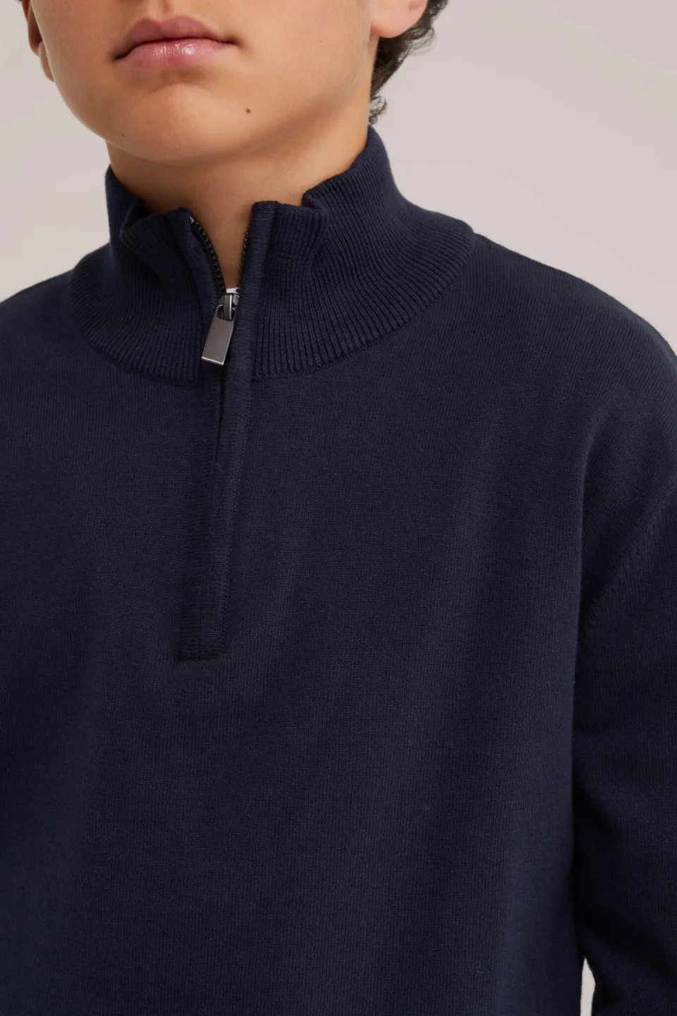 WE Fashion katoenen pullover - marineblauw, foto 4