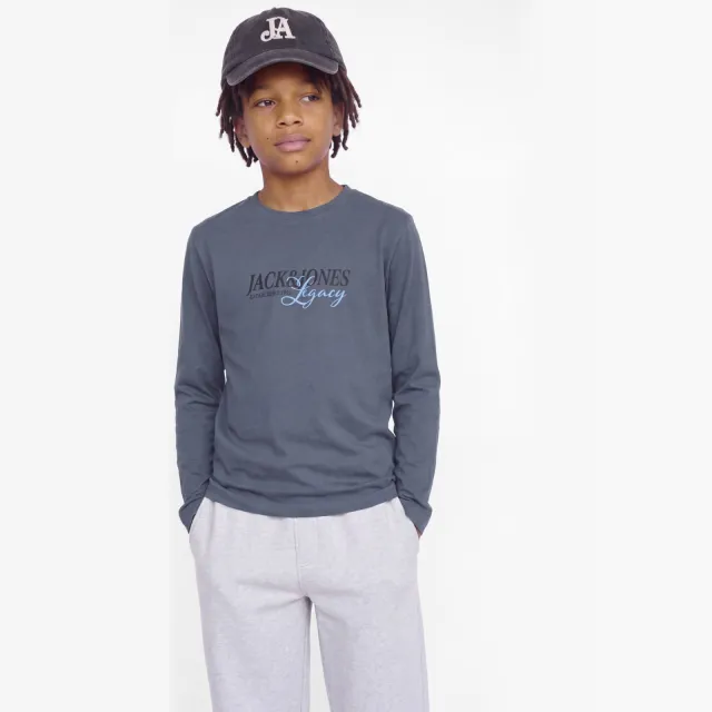 Jack & Jones JUNIOR longsleeve met logo - blauw