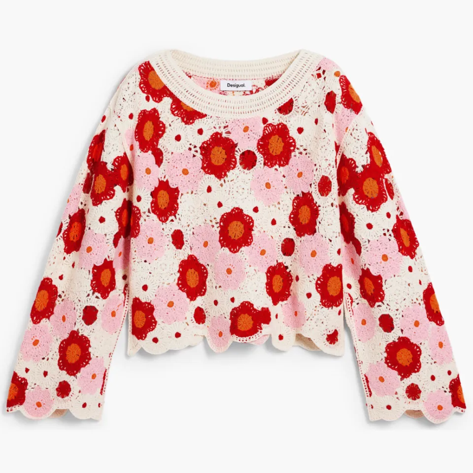 Desigual top ecru crochet, foto 2
