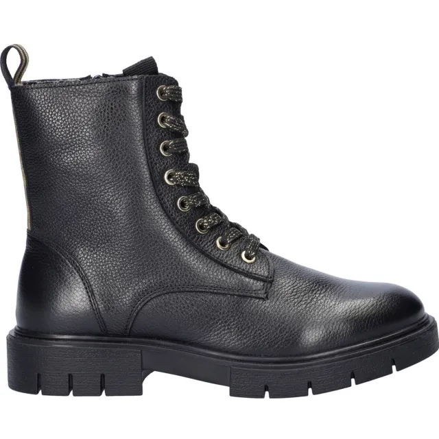 Nelson Kids leren veterboots zwart