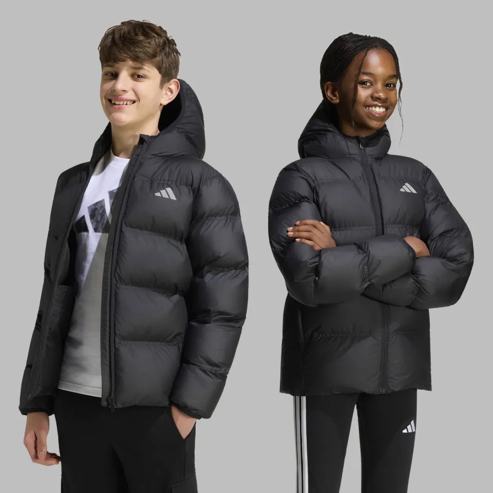 Adidas Sportswear gewatteerde jas zwart met capuchon, foto 4