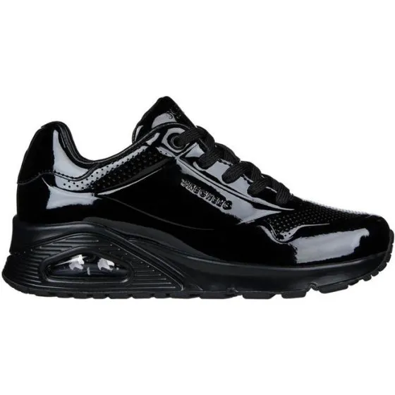 Skechers Uno Shiny One lage sneakers zwart
