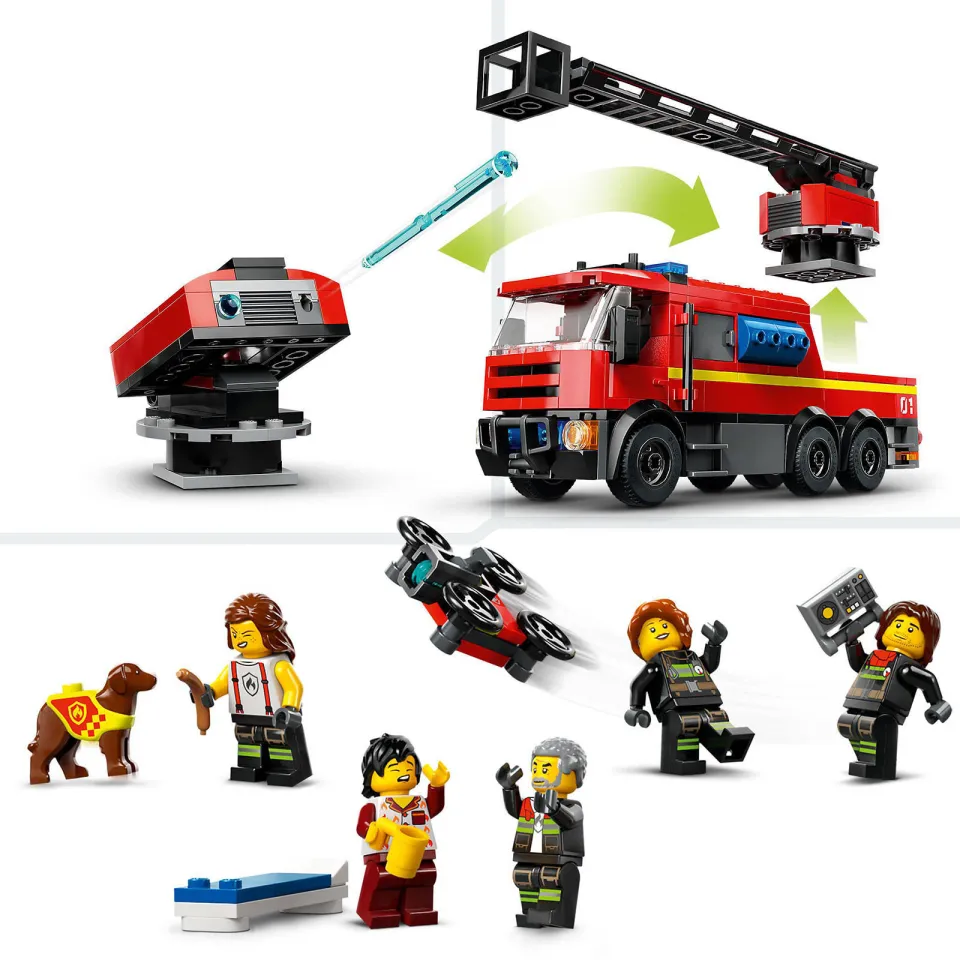 Lego City Brandweerkazerne en brandweerauto Brandweer Speelgoed voor Kinderen 60414, foto 4