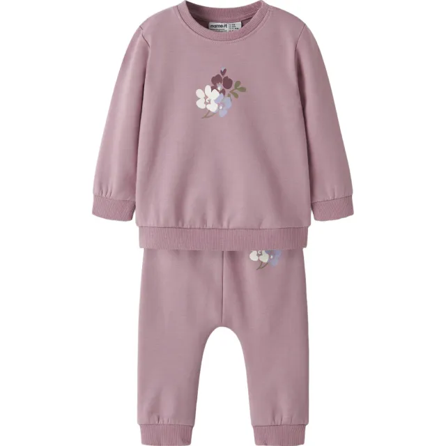 NAME IT BABY set met print - lila