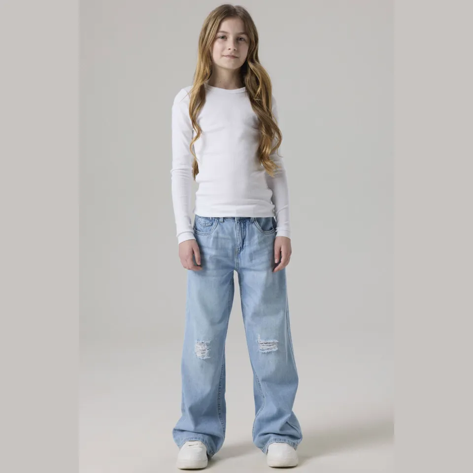 NAME IT KIDS wide leg jeans NKFROSE light blue denim, foto 3