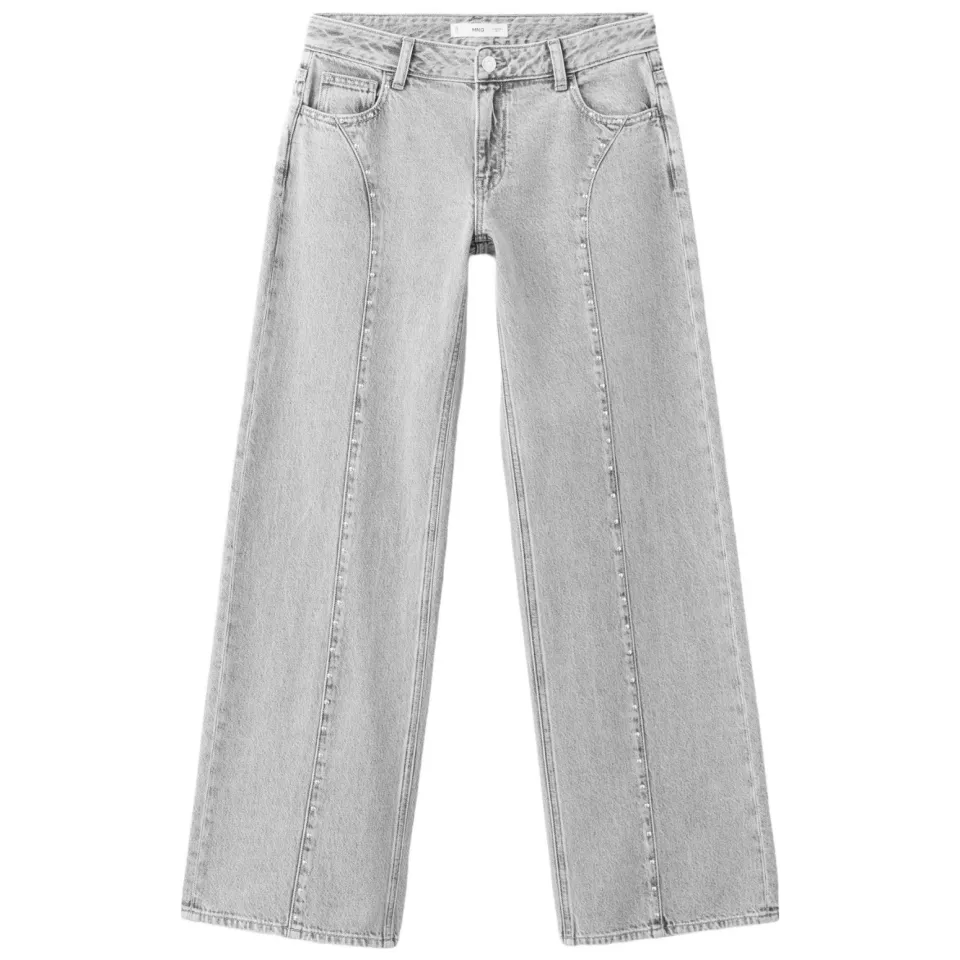 Mango TEEN wide leg jeans - grijs, foto 2