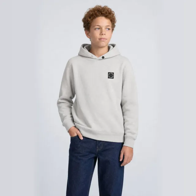 Petrol Industries hoodie met logo - lichtgrijs