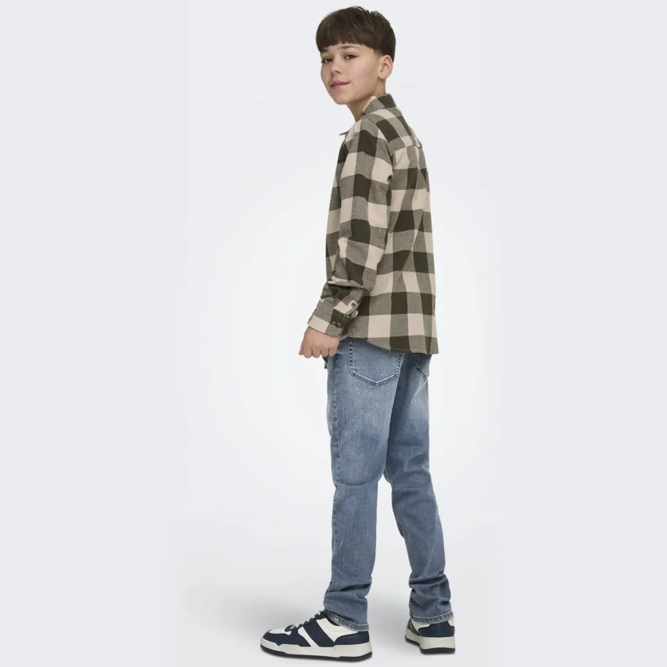 Only & Sons JUNIOR slimfit jeans blue grey denim, foto 6