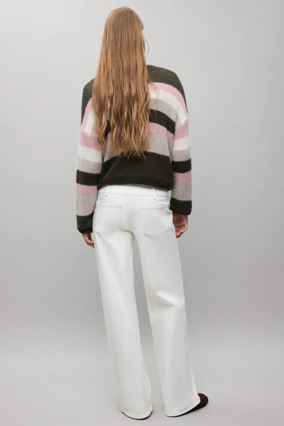 Mango TEEN wide leg jeans - naturel wit, foto 3
