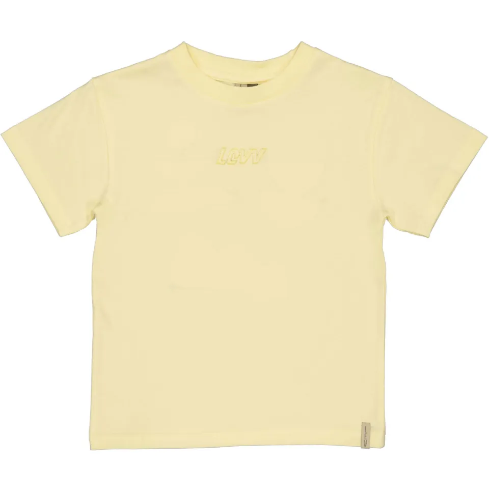 Levv Little T-shirt met backprint lichtgeel, foto 3